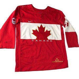 Nike CANADA Winter Olympics Whistler Hockey Jersey Red White Size Youth S/M